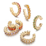 2021 New Fashion Pearl Ear Cuff Bohemia Stackable C Shaped CZ Rhinestone Small Earcuffs Clip Earrings for Women Wedding Jewelry daiiibabyyy