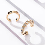 2021 New Fashion Pearl Ear Cuff Bohemia Stackable C Shaped CZ Rhinestone Small Earcuffs Clip Earrings for Women Wedding Jewelry daiiibabyyy