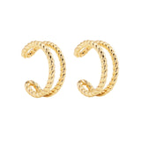 2021 New Fashion Pearl Ear Cuff Bohemia Stackable C Shaped CZ Rhinestone Small Earcuffs Clip Earrings for Women Wedding Jewelry daiiibabyyy
