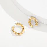 2021 New Fashion Pearl Ear Cuff Bohemia Stackable C Shaped CZ Rhinestone Small Earcuffs Clip Earrings for Women Wedding Jewelry daiiibabyyy
