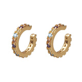 2021 New Fashion Pearl Ear Cuff Bohemia Stackable C Shaped CZ Rhinestone Small Earcuffs Clip Earrings for Women Wedding Jewelry daiiibabyyy