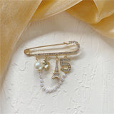 Luxury Fashion Pearl Flower CC Brooches for Women's clothing Number 5 Brooch Gift for Girl Friend Accessories For Jewelry daiiibabyyy
