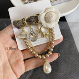 Luxury Fashion Pearl Flower CC Brooches for Women's clothing Number 5 Brooch Gift for Girl Friend Accessories For Jewelry daiiibabyyy