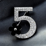 Luxury Fashion Pearl Flower CC Brooches for Women's clothing Number 5 Brooch Gift for Girl Friend Accessories For Jewelry daiiibabyyy