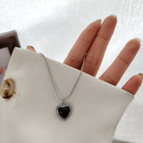 Modern Jewelry Heart Pendant Necklace 2021 New Design Vintage Temperament Chain Necklace For Women Gifts daiiibabyyy