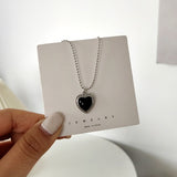 Modern Jewelry Heart Pendant Necklace 2021 New Design Vintage Temperament Chain Necklace For Women Gifts daiiibabyyy