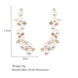 New Boho White Imitation Pearl Round Circle Hoop Earrings Women Gold Color Big Earings Korean Jewelry Brincos Statement Earrings daiiibabyyy