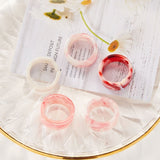New Korea Aesthetic Colourful Resin Acrylic Rings Set for Women Geometric Round Rings Girl Temperament Versatile Jewelry Gifts daiiibabyyy