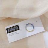 New Korea Aesthetic Colourful Resin Acrylic Rings Set for Women Geometric Round Rings Girl Temperament Versatile Jewelry Gifts daiiibabyyy