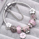 BAOPON Dropshipping Vintage Silver Color Charms Bracelets for Women DIY Crystal Beads Brand Bracelets Women Pulseira Jewelry daiiibabyyy