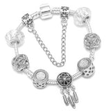 BAOPON Dropshipping Vintage Silver Color Charms Bracelets for Women DIY Crystal Beads Brand Bracelets Women Pulseira Jewelry daiiibabyyy