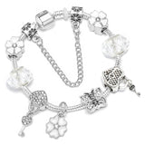 BAOPON Dropshipping Vintage Silver Color Charms Bracelets for Women DIY Crystal Beads Brand Bracelets Women Pulseira Jewelry daiiibabyyy
