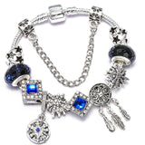 BAOPON Dropshipping Vintage Silver Color Charms Bracelets for Women DIY Crystal Beads Brand Bracelets Women Pulseira Jewelry daiiibabyyy