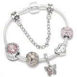 BAOPON Dropshipping Vintage Silver Color Charms Bracelets for Women DIY Crystal Beads Brand Bracelets Women Pulseira Jewelry daiiibabyyy