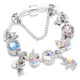BAOPON Dropshipping Vintage Silver Color Charms Bracelets for Women DIY Crystal Beads Brand Bracelets Women Pulseira Jewelry daiiibabyyy