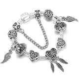 BAOPON Dropshipping Vintage Silver Color Charms Bracelets for Women DIY Crystal Beads Brand Bracelets Women Pulseira Jewelry daiiibabyyy