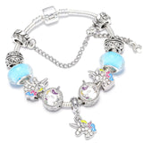 BAOPON Dropshipping Vintage Silver Color Charms Bracelets for Women DIY Crystal Beads Brand Bracelets Women Pulseira Jewelry daiiibabyyy