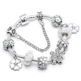 BAOPON Dropshipping Vintage Silver Color Charms Bracelets for Women DIY Crystal Beads Brand Bracelets Women Pulseira Jewelry daiiibabyyy