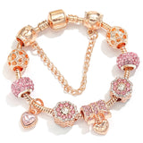 BAOPON Dropshipping Vintage Silver Color Charms Bracelets for Women DIY Crystal Beads Brand Bracelets Women Pulseira Jewelry daiiibabyyy