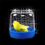 SKTN  1PC Plastic bird water bath box parrot hanging bird bath cage bathtub bird bath bird water bird bathtub pet bird bowl daiiibabyyy