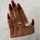 FNIO Bohemian Gold Chain Rings Set For Women Fashion Boho Coin Snake Moon Rings Party 2021 Trend Jewelry Gift daiiibabyyy