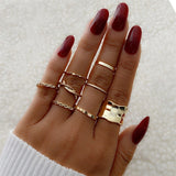 FNIO Bohemian Gold Chain Rings Set For Women Fashion Boho Coin Snake Moon Rings Party 2021 Trend Jewelry Gift daiiibabyyy