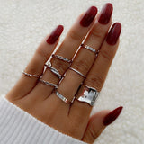 FNIO Bohemian Gold Chain Rings Set For Women Fashion Boho Coin Snake Moon Rings Party 2021 Trend Jewelry Gift daiiibabyyy