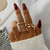 FNIO Bohemian Gold Chain Rings Set For Women Fashion Boho Coin Snake Moon Rings Party 2021 Trend Jewelry Gift daiiibabyyy