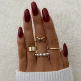 FNIO Bohemian Gold Chain Rings Set For Women Fashion Boho Coin Snake Moon Rings Party 2021 Trend Jewelry Gift daiiibabyyy