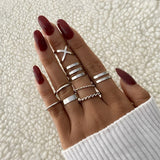 FNIO Bohemian Gold Chain Rings Set For Women Fashion Boho Coin Snake Moon Rings Party 2021 Trend Jewelry Gift daiiibabyyy