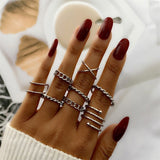 FNIO Bohemian Gold Chain Rings Set For Women Fashion Boho Coin Snake Moon Rings Party 2021 Trend Jewelry Gift daiiibabyyy