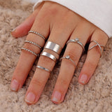 FNIO Bohemian Gold Chain Rings Set For Women Fashion Boho Coin Snake Moon Rings Party 2021 Trend Jewelry Gift daiiibabyyy
