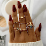 FNIO Bohemian Gold Chain Rings Set For Women Fashion Boho Coin Snake Moon Rings Party 2021 Trend Jewelry Gift daiiibabyyy