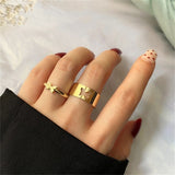 FNIO Bohemian Gold Chain Rings Set For Women Fashion Boho Coin Snake Moon Rings Party 2021 Trend Jewelry Gift daiiibabyyy
