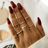 FNIO Bohemian Gold Chain Rings Set For Women Fashion Boho Coin Snake Moon Rings Party 2021 Trend Jewelry Gift daiiibabyyy