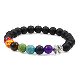 7 Chakra Bracelet Natural Lava Stone Wooden Bead Pendant Bracelets Bangles Buddha Prayer Healing Balance Charm Yoga Jewelry Gift daiiibabyyy