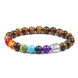 7 Chakra Bracelet Natural Lava Stone Wooden Bead Pendant Bracelets Bangles Buddha Prayer Healing Balance Charm Yoga Jewelry Gift daiiibabyyy