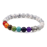 7 Chakra Bracelet Natural Lava Stone Wooden Bead Pendant Bracelets Bangles Buddha Prayer Healing Balance Charm Yoga Jewelry Gift daiiibabyyy