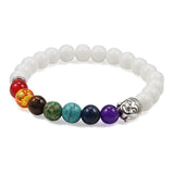 7 Chakra Bracelet Natural Lava Stone Wooden Bead Pendant Bracelets Bangles Buddha Prayer Healing Balance Charm Yoga Jewelry Gift daiiibabyyy
