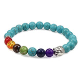 7 Chakra Bracelet Natural Lava Stone Wooden Bead Pendant Bracelets Bangles Buddha Prayer Healing Balance Charm Yoga Jewelry Gift daiiibabyyy