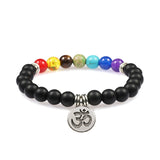 7 Chakra Bracelet Natural Lava Stone Wooden Bead Pendant Bracelets Bangles Buddha Prayer Healing Balance Charm Yoga Jewelry Gift daiiibabyyy