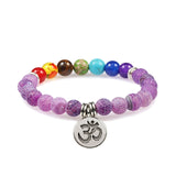 7 Chakra Bracelet Natural Lava Stone Wooden Bead Pendant Bracelets Bangles Buddha Prayer Healing Balance Charm Yoga Jewelry Gift daiiibabyyy