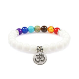 7 Chakra Bracelet Natural Lava Stone Wooden Bead Pendant Bracelets Bangles Buddha Prayer Healing Balance Charm Yoga Jewelry Gift daiiibabyyy