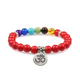 7 Chakra Bracelet Natural Lava Stone Wooden Bead Pendant Bracelets Bangles Buddha Prayer Healing Balance Charm Yoga Jewelry Gift daiiibabyyy