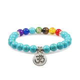 7 Chakra Bracelet Natural Lava Stone Wooden Bead Pendant Bracelets Bangles Buddha Prayer Healing Balance Charm Yoga Jewelry Gift daiiibabyyy
