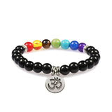 7 Chakra Bracelet Natural Lava Stone Wooden Bead Pendant Bracelets Bangles Buddha Prayer Healing Balance Charm Yoga Jewelry Gift daiiibabyyy