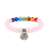 7 Chakra Bracelet Natural Lava Stone Wooden Bead Pendant Bracelets Bangles Buddha Prayer Healing Balance Charm Yoga Jewelry Gift daiiibabyyy