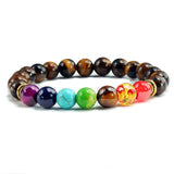 7 Chakra Bracelet Natural Lava Stone Wooden Bead Pendant Bracelets Bangles Buddha Prayer Healing Balance Charm Yoga Jewelry Gift daiiibabyyy