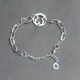 Colorful Bear Simple Cute Hollow Bear Hair Rope Headdress Fashion Bear Bracelet Stainless Steel Bangles Animal Pendant Bracelet daiiibabyyy