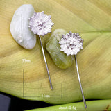 2021 Simple Silver Color Dandelion Dangle Earrings For Women Engagement Wedding Jewelry Statement Drop Earring Pendientes Bijoux daiiibabyyy